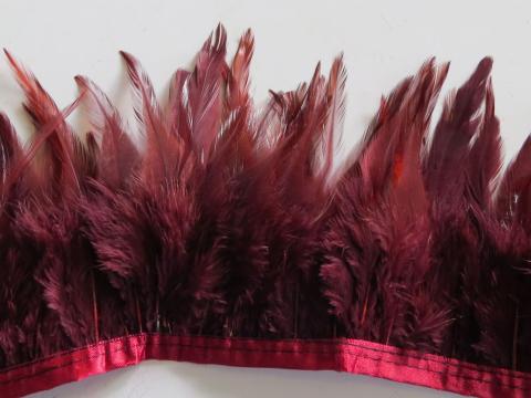 Maroon Saddle Feathers Banded