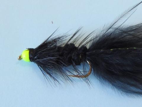 Chartreuse Bead Head Black Woolly Bugger