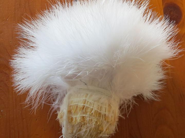 White Marabou Strung Feathers Bulk
