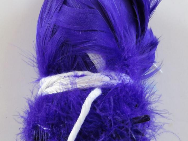 Purple Goose Coquille Strung Feathers Bulk
