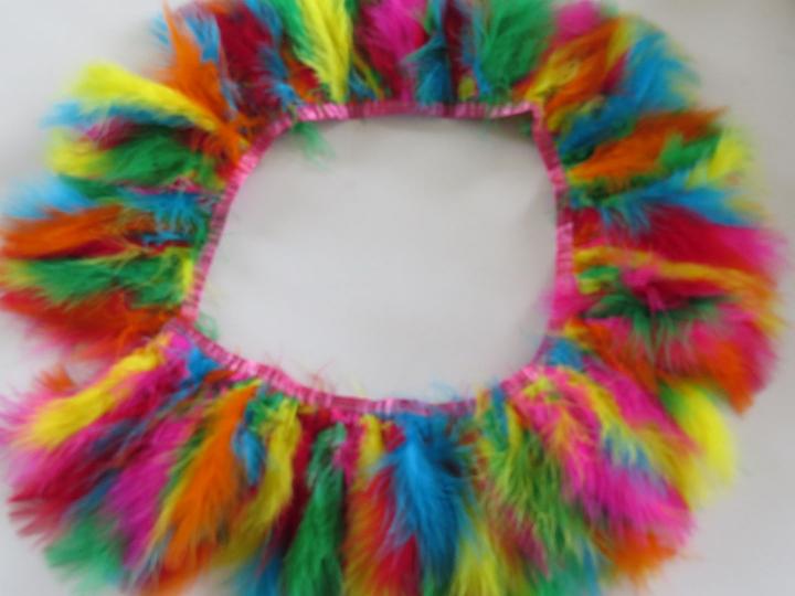 Rainbow Marabou Feathers Banded Bulk