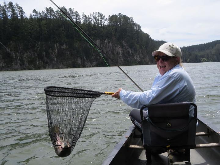 Kathy with a nice rainbow