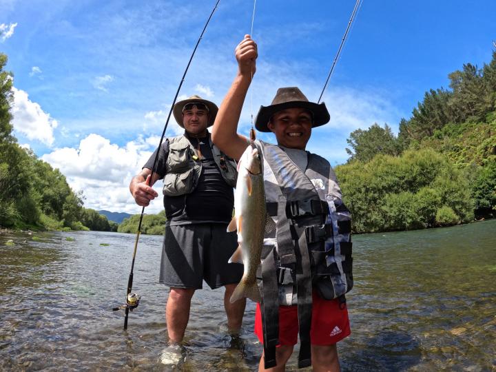 DC's first trout on a spinner