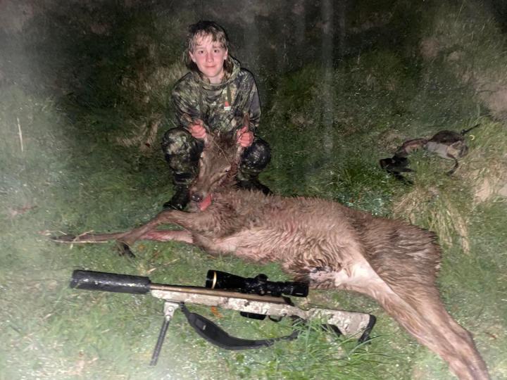 Jack with his spiker in the rain