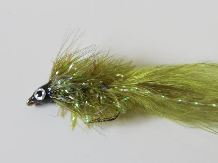 Krystal Olive Short Shank Jigging Smelt Fly