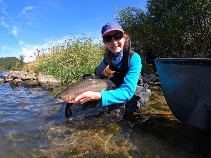 Joyce's First Trout of the Day!