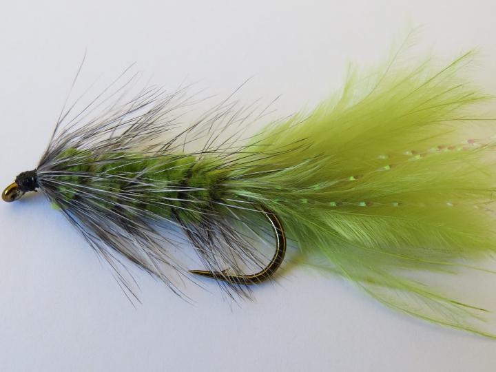 Olive Wooly Bugger with Grizzly Hackle