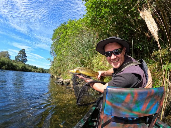 First trout caught within minutes of starting