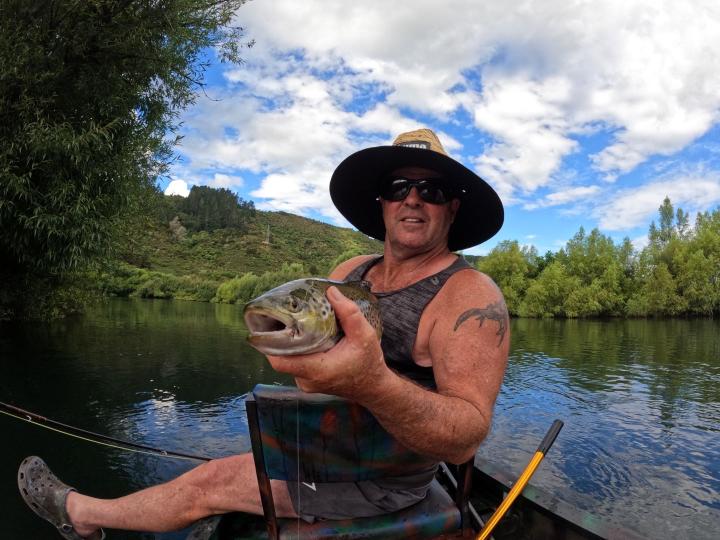 Brown on a parachute caddis