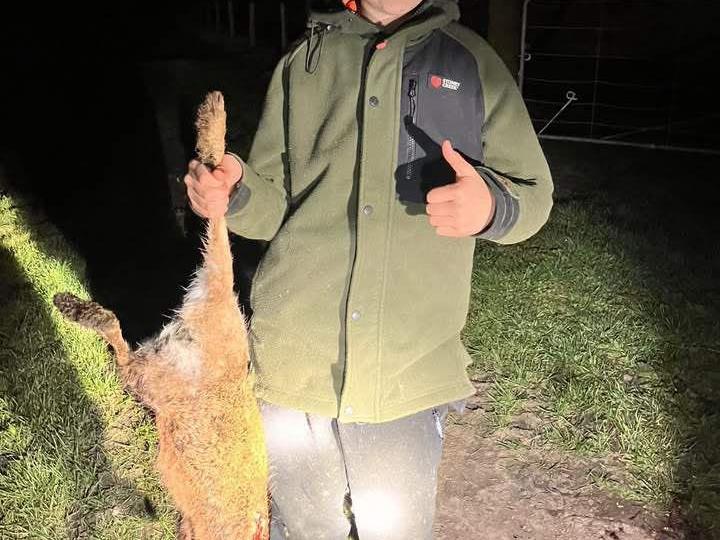 Kayden's he-shot hare