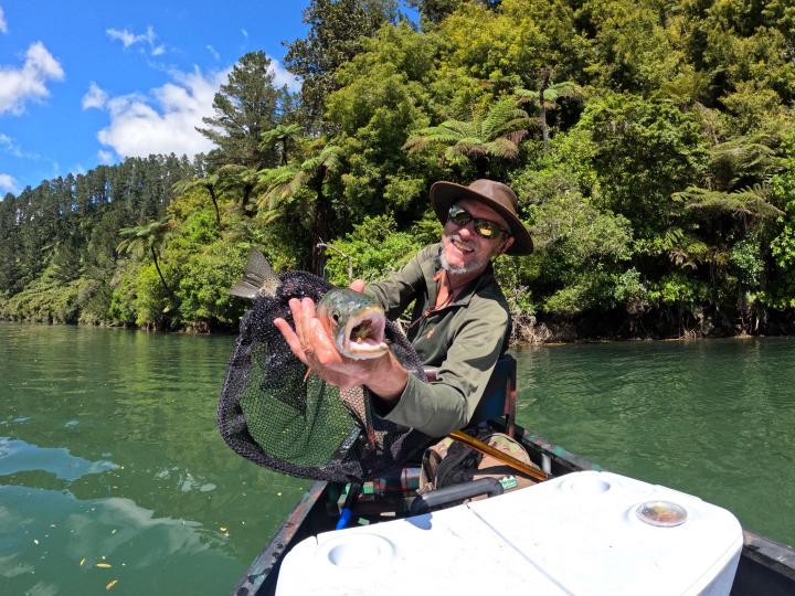 Our only landed trout of the day