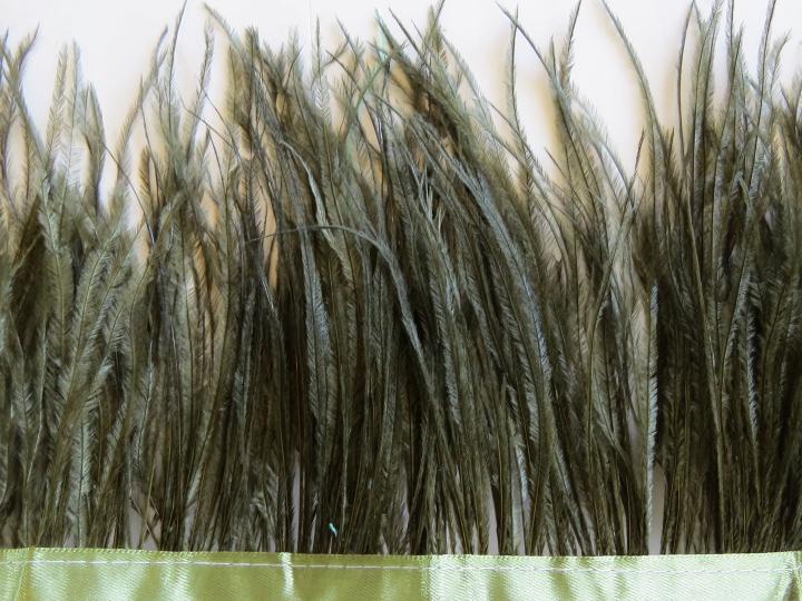 Petrol green ostrich herl banded