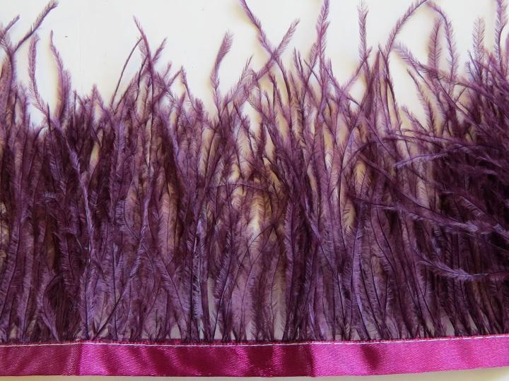 Plum ostrich herl banded