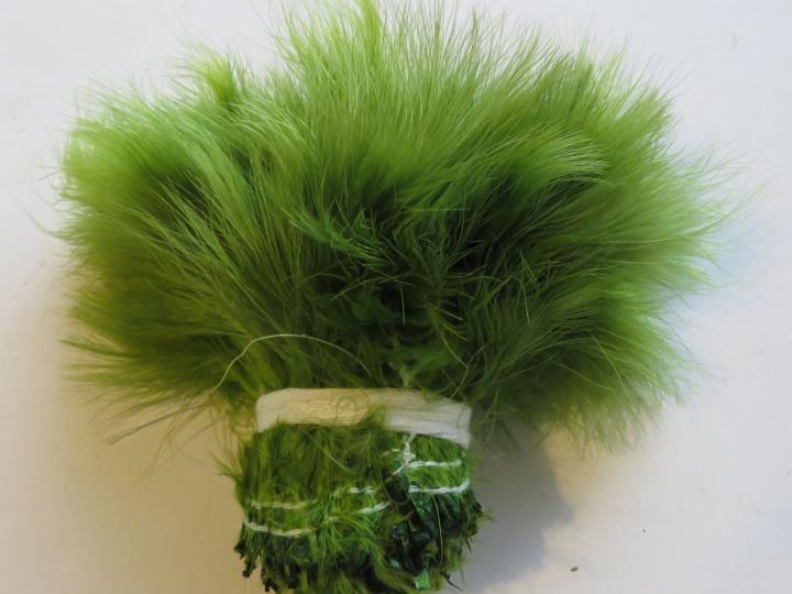 Olive Marabou Feathers Strung