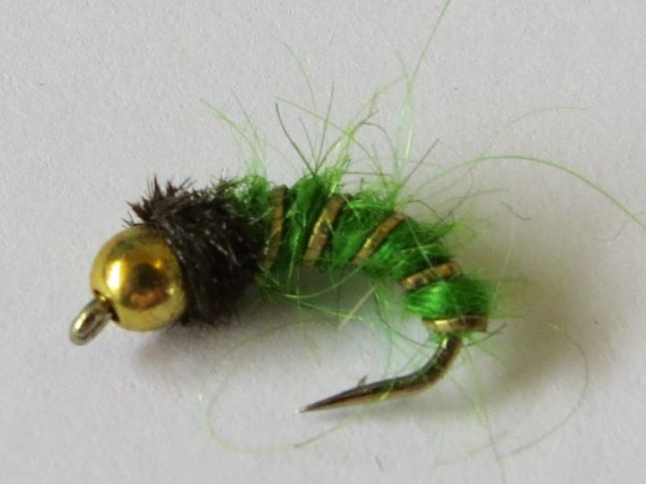 Bead Head Green Caddis Nymph - Feathergirl