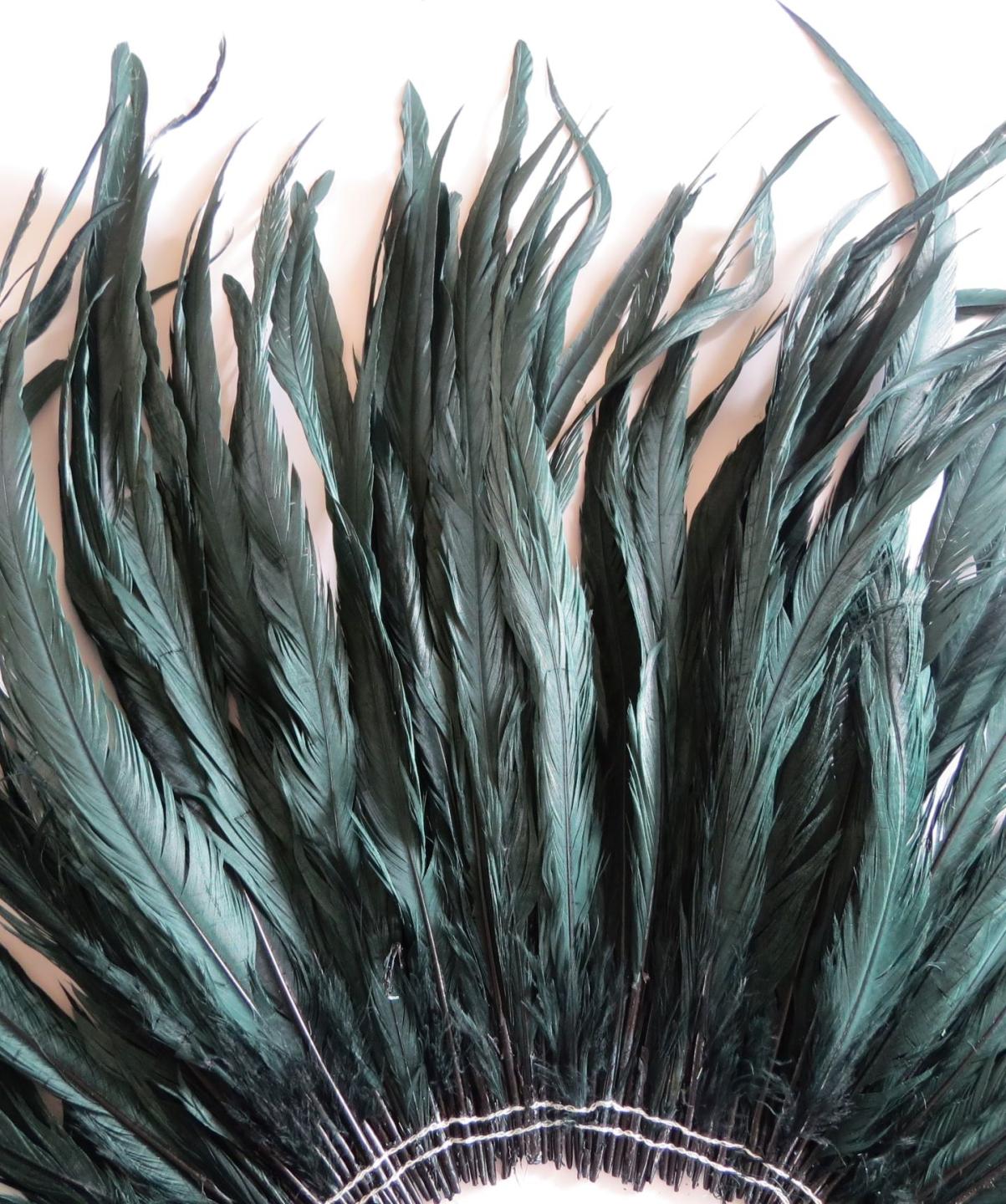 Long Emerald Green Rooster Tail Feathers - Feathergirl
