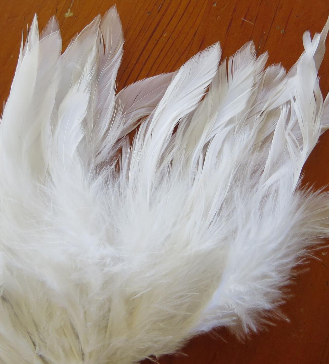 White Schlappen Strung Feathers - Feathergirl