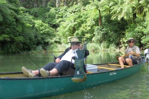 Richard and Blair with a nice brown trout