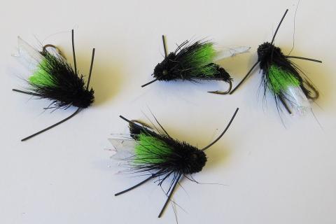 Deer Hair Cicada Black With Rubber Legs