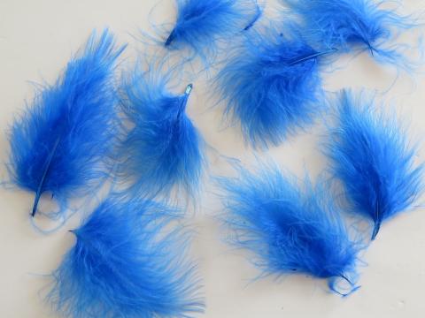 Aqua Blue Marabou Feathers Closeup