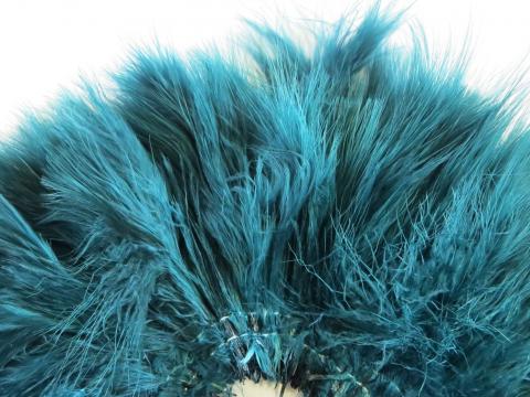 Aqua Marabou Feathers Strung Closeup