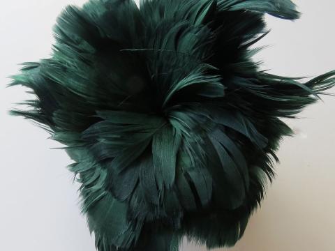 Emerald Green Goose Coquille Feathers Bulk