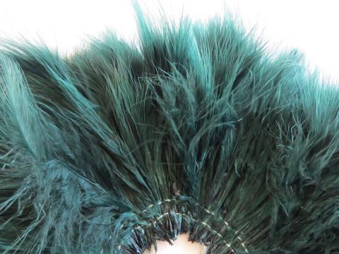 Emerald Green Marabou Strung Feathers Closeup