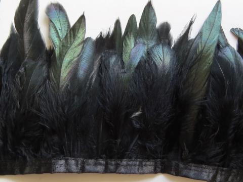 Royal Green and Black Banded Schlappen Feathers