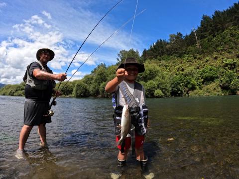 First trout on a spinner