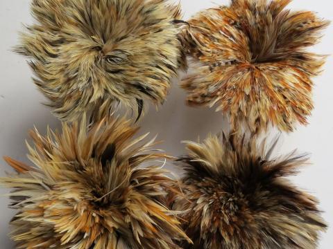 Ginger Hackle Strung Feather Variations