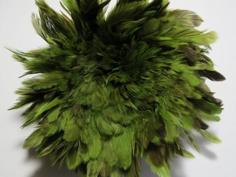Caramel Cream Schlappen Feathers Dyed Olive Bulk