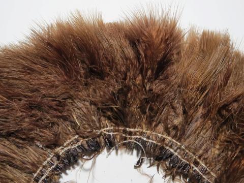 Rich Brown Strung Marabou Feathers Closeup