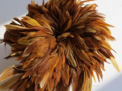 Caramel Strung Schlappen Feathers Bulk