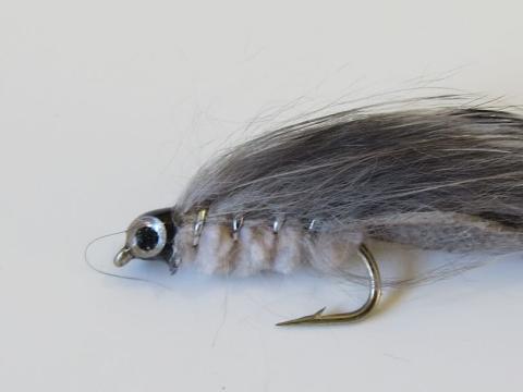 Epoxy Eyed Short Shank Grey Rabbit Jigging Fly