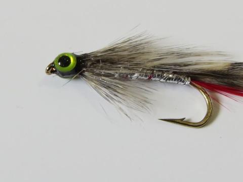 Silver Dorothy Epoxy Eyed Jigging Smelt Fly