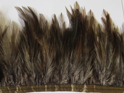Dark Chocolate Brown Banded Ginger Hackle Feathers