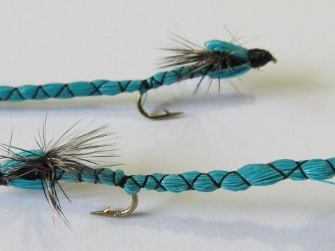Blue damsel dry fly