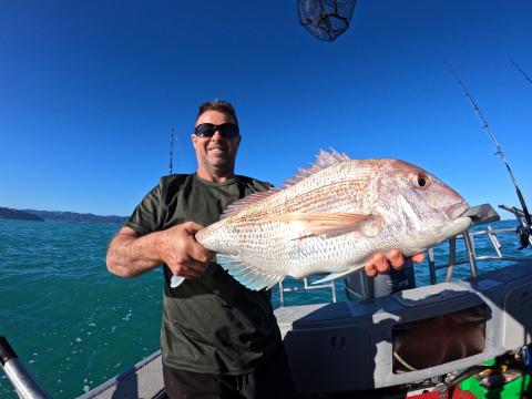 Steve with a good snapper