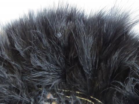 Black Marabou Strung Feathers
