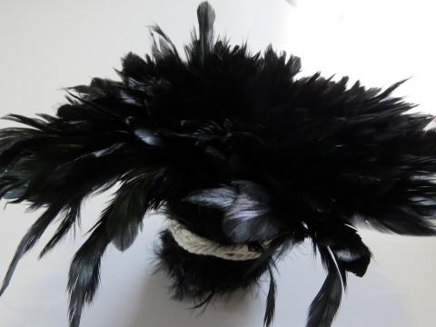 Royal Green and Black Strung Schlappen Feathers Bulk