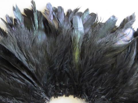 Royal Green and Black Strung Schlappen Feathers