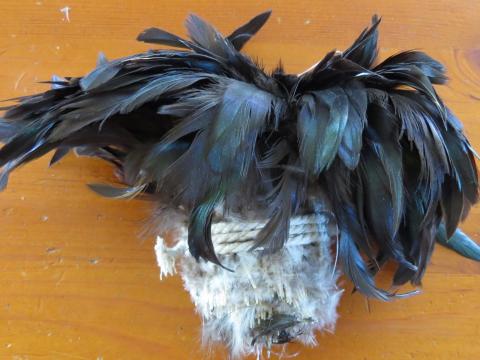 Royal Green Strung Feathers Bulk