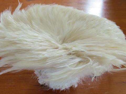 White Hackle Feathers Strung Bulk